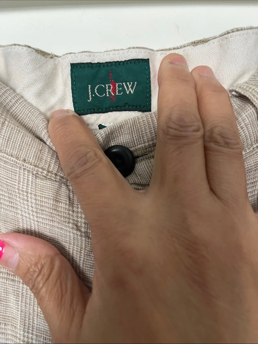 J. Crew Men's Tan 100% LinenChinos Oarsman